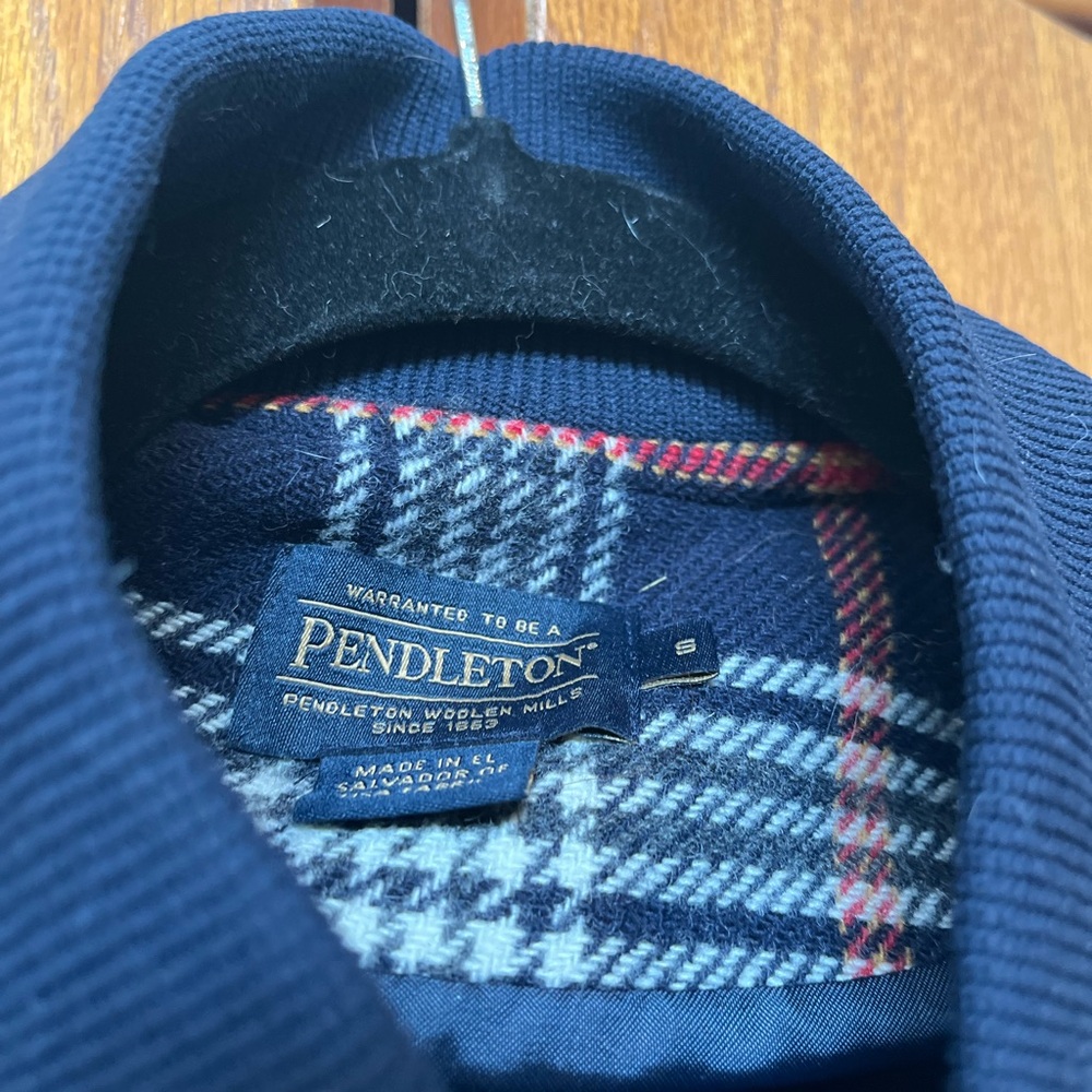 Pendleton Navy and Red Plaid Jacket - Picture 2 of 3